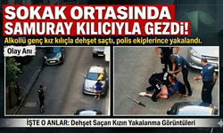 Sokak Ortasında Samuray Kılıcıyla Gezdi! İşte O Anlar