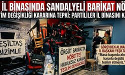 CHP Bursa'da Şok Görüntü İl Binasına Sandalyeli Barikat!
