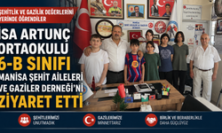 İsa Artunç Ortaokulu'ndan Şehit Aileleri Derneğine Vefa
