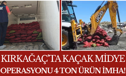 Kırkağaç’ta Kaçak Midye Operasyonu 4 Ton Ürün İmha!