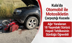 Kula’da Kafa Kafaya Çarpışma 18 Yaşındaki Sürücü Ağır Yaralı