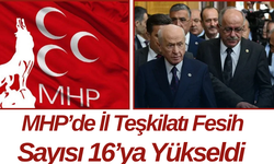 MHP’de İl Teşkilatı Fesih Sayısı 16’ya Yükseldi