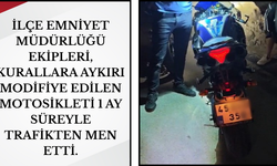 Salihli'de Abartı Egzozlu Motosiklet Trafikten Men!