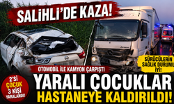 Salihli'de Kaza: Yaralı Çocuklar Hastaneye Kaldırıldı