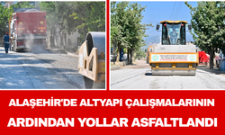 Alaşehir'de Altyapı Çalışmalarının Ardından Yollar Asfaltlandı