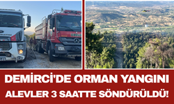 Demirci'de Orman Yangını: Alevler 3 Saatte Söndürüldü!