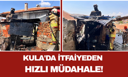 Kula'da İtfaiyeden Hızlı Müdahale!