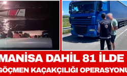 Manisa Dahil 81 İlde Göçmen Kaçakçılığı Operasyonu