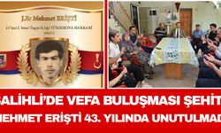 Salihli’de vefa buluşması Şehit Mehmet Erişti 43. yılında unutulmadı