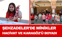 Şehzadeler'de Minikler Hacivat ve Karagöz'ü Boyadı