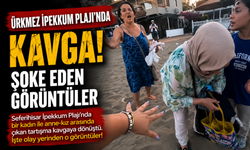 Ürkmez İpekkum Plajı’nda Kavga! Şoke Eden Görüntüler