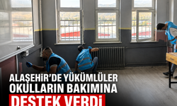 Alaşehir’de Yükümlüler Okulların Bakımına Destek Verdi