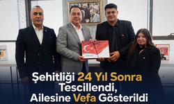 Besim Dutlulu Şehit Mehmet Ateş’in Ailesini Makamında Ağırladı