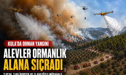 Kula’da Ormana Sıçrayan Yangına 5 Hava Aracıyla Müdahale