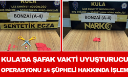 Kula'da Şafak Vakti Uyuşturucu Operasyonu: 14 Şüpheli Hakkında İşlem