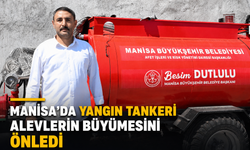 Manisa’da Yangın Tankeri Alevlerin Büyümesini Önledi