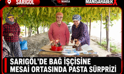Sarıgöl’de Bağ İşçisine Mesai Ortasında Pasta Sürprizi