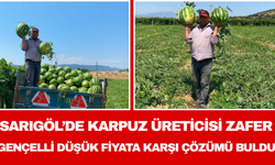Sarıgöl’de Karpuz Üreticisi Zafer Gençelli Düşük Fiyata Karşı Çözümü Buldu