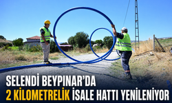Selendi Beypınar’da 2 kilometrelik isale hattı yenileniyor
