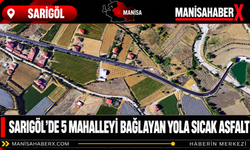 Sarıgöl’de 5 Mahalleyi Bağlayan Yola Sıcak Asfalt