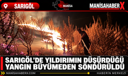 Sarıgöl’de Yıldırımın Düşürdüğü Yangın Büyümeden Söndürüldü