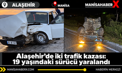 Alaşehir’de iki trafik kazası: 19 yaşındaki sürücü yaralandı
