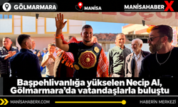 Başpehlivanlığa yükselen Necip Al, Gölmarmara’da vatandaşlarla buluştu