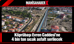 Köprübaşı Evren Caddesi’ne 4 bin ton sıcak asfalt serilecek