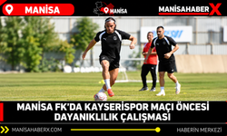 Manisa FK’da Kayserispor maçı öncesi dayanıklılık çalışması.