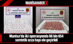 Manisa’da iki operasyonda 86 bin 654 sentetik ecza hapı ele geçirildi