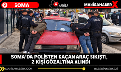 Soma’da polisten kaçan araç sıkıştı, 2 kişi gözaltına alındı