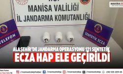Alaşehir’de jandarma operasyonu 121 sentetik ecza hap ele geçirildi