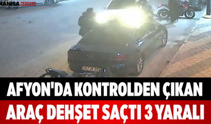 Afyon'da Kontrolden Çıkan Araç Dehşet Saçtı 3 Yaralı