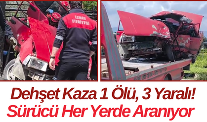 Dehşet Kaza 1 Ölü, 3 Yaralı! Sürücü Her Yerde Aranıyor