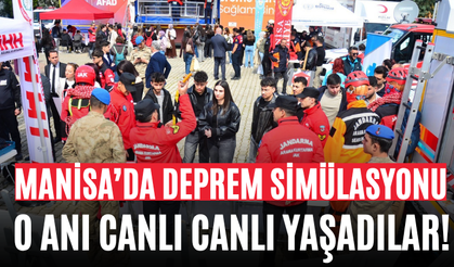Manisa’da Deprem Simülasyonu O Anı Canlı Canlı Yaşadılar!