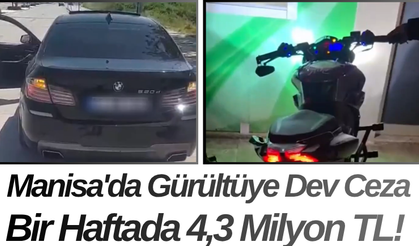 Manisa'da Gürültüye Dev Ceza Bir Haftada 4,3 Milyon TL!