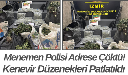 Menemen Polisi Adrese Çöktü! Kenevir Düzenekleri Patlatıldı