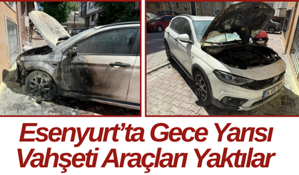 Esenyurt’ta Gece Yarısı Vahşeti Araçları Yaktılar