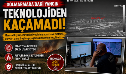 Gölmarmara’daki Yangın Teknolojiden Kaçamadı!