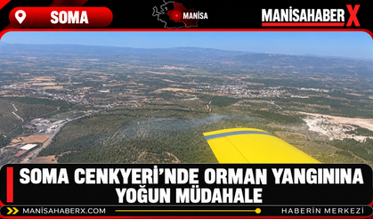 Soma Cenkyeri’nde Orman Yangınına Yoğun Müdahale
