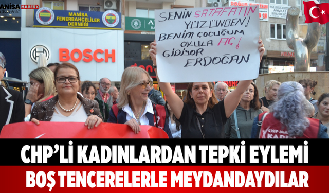 CHP’li kadınlardan tepki eylemi Boş tencerelerle meydandaydılar