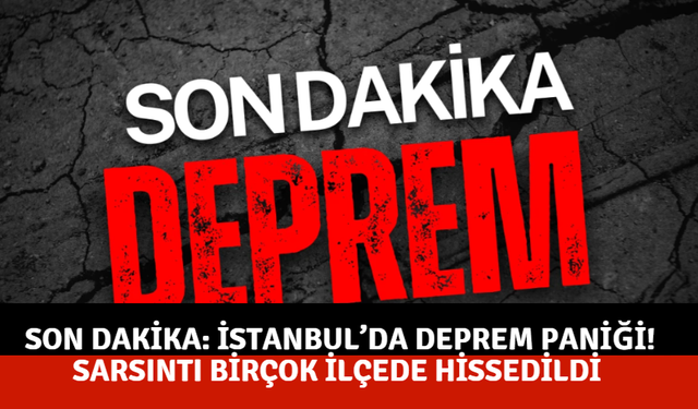 Son Dakika: İstanbul’da deprem paniği! Sarsıntı birçok ilçede hissedildi