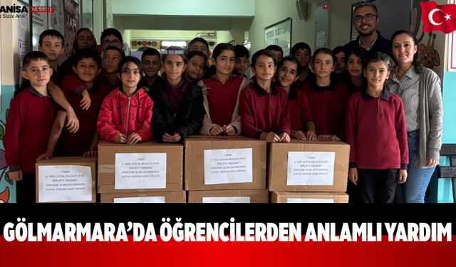 Gölmarmara’da öğrencilerden anlamlı yardım