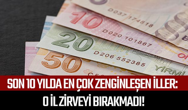 Son 10 yılda en çok zenginleşen il: O il zirveyi bırakmadı