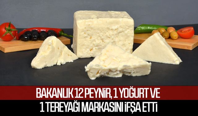 Bakanlık 12 peynir, 1 yoğurt ve 1 tereyağı markasını ifşa etti