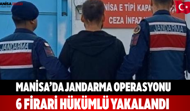Manisa’da Jandarma Operasyonu 6 Firari Hükümlü Yakalandı