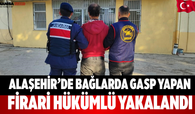 Alaşehir’de bağlarda gasp yapan firari hükümlü yakalandı