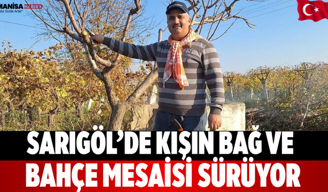 Sarıgöl’de Kışın Bağ ve Bahçe Mesaisi Sürüyor