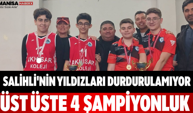 Salihli'nin Yıldızları Durdurulamıyor Üst Üste 4. Şampiyonluk