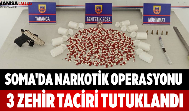 Soma'da Narkotik Operasyonu 3 Zehir Taciri Tutuklandı